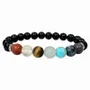 Bracelets - 7 chakras Onyx A pearls bracelet 8mm - ARABESK
