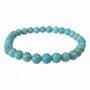 Bracelets - Bracelet Turquenite Howlite naturelle teintée A perles 6mm - ARABESK