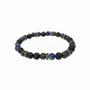 Bracelets - Lapis Lazuli Pyrite Lava Stone & Charms A 6mm pearls bracelacet - ARABESK