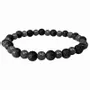 Bracelets - 6mm pearls Hematite & Lava stone bracelet - ARABESK