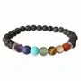 Bracelets - Bracelet pierre de lave 7 chakras perles 6mm - ARABESK