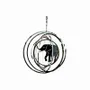Decorative objects - Wind chime 3D steel elephant 15cm - ARABESK