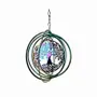 Objets de décoration - Carillon éolien 3D acier arc-en-ciel arbre de vie 15cm - ARABESK