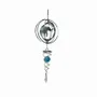 Decorative objects - Wind chime 3D steel spiral elephant with turquoise ball 10cm - ARABESK