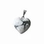 Bijoux - Pendentif Coeur Howlite 20mm x10 - ARABESK