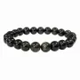 Bracelets - Black Golden Obsidian A pearls bracelet 8mm - ARABESK