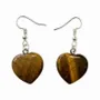 Jewelry - 20mm Tiger Eye Heart Earrings - ARABESK