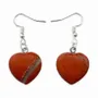 Jewelry - 20mm Red Jasper Heart Earrings - ARABESK