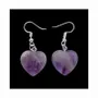 Jewelry - 20mm Amethyst Heart Earrings - ARABESK
