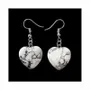 Jewelry - 20mm Howlite Heart Earrings - ARABESK