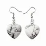 Jewelry - 20mm Howlite Heart Earrings - ARABESK