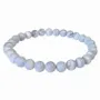 Bracelets - Bracelet Calcédoine Bleue Rubanée AA perles 5.5-6.5mm - ARABESK