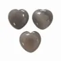Bijoux - Coeur en Agate Grise 30mm x3 - ARABESK