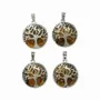 Jewelry - Metal Pendant Tree of Life Tiger Eye A 25mm x4 - ARABESK