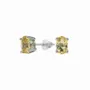 Bijoux - Boucles d'Oreilles Solitaire en Cuivre Blanc Facettée Citrine Naturelle AA stud - ARABESK