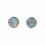 Jewelry - Round White Copper Labradorite AA Stud Earrings - ARABESK