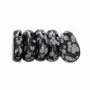 Jewelry - Snowflake Obsidian A Pierced Rolled Stone Pendant 20-30mm X 5 - ARABESK