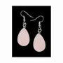 Bijoux - Boucles d'Oreilles Goutte Quartz Rose A 25mm - ARABESK