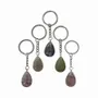 Bijoux - Porte Clés Goutte Fluorite Multicolore 30mm x 5 - ARABESK