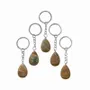 Jewelry - Indian Agate A Drop Key Ring 30mm x 5 - ARABESK