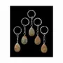 Jewelry - Indian Agate A Drop Key Ring 30mm x 5 - ARABESK