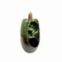 Scents - Green Ceramic Backflow Incense Holder Cascade of Leaves 13cm - ARABESK