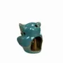 Bougeoirs et photophores  - Bougeoir Hibou Bleu 10cm - ARABESK