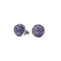 Jewelry - 925 Silver Earrings Charoite AA 8mm - ARABESK