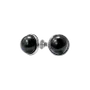 Jewelry - 925 Silver Black Obsidian Earrings A 8mm - ARABESK