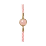 Bracelets - Bracelet Corde Laiton Quartz Rose Rond Facetté 12mm - ARABESK