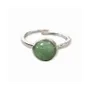 Bijoux - Bague Argent 925 Ajustable Ronde Aventurine Verte AA 8mm - ARABESK