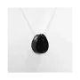 Bijoux - Colliers Argent 925 Pierre Percée Obsidienne Noire A 14mm - ARABESK