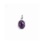 Jewelry - 925 Silver Oval Pendant Amethyst AA 13mm - ARABESK