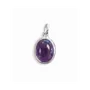 Jewelry - 925 Silver Oval Pendant Amethyst AA 13mm - ARABESK
