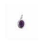Jewelry - 925 Silver Oval Pendant Amethyst AA 13mm - ARABESK