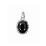 Bijoux - Pendentif Ovale Argent 925 Obsidienne Noire A 13mm - ARABESK
