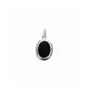 Bijoux - Pendentif Ovale Argent 925 Obsidienne Noire A 13mm - ARABESK