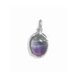 Jewelry - 925 Silver Oval Pendant Fluorite AA 13mm - ARABESK