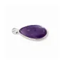 Bijoux - Pendentif Goutte Argent 925 Amethyste AA 23.5mm - ARABESK