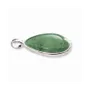 Bijoux - Pendentif Goutte Argent 925 Aventurine Verte A 23.5mm - ARABESK