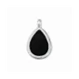 Bijoux - Pendentif Goutte Argent 925 Obsidienne Noire AA 23.5mm - ARABESK
