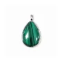 Bijoux - Pendentif Goutte Argent 925 Malachite AAA 23.5mm - ARABESK