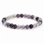 Bracelets - Violet Fluorite bracelet beads 6mm - ARABESK