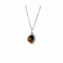 Jewelry - 925 Silver Necklace with AA 10mm Tiger Eye Ball Pendant - ARABESK