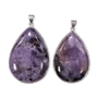 Jewelry - 925 Silver Charoite AA Pendant 2 pieces 23.83g - ARABESK