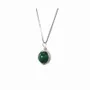 Bijoux - Collier Argent 925 avec Pendentif Boule Malachite AA 10mm - ARABESK