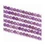 Bijoux - Lépidolite Mica Mauve Facettée AA perles 3mm sur fil 40cm - ARABESK