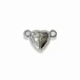 Jewelry - Magnetic Heart Clasp in Silver Metal 9mm x20 - ARABESK