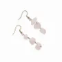 Jewelry - Gold Earrings in Stainless Steel Raw Rose Quartz A 5cm - ARABESK