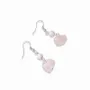 Jewelry - Silver Earrings in Stainless Steel Raw Rose Quartz A 3.5cm - ARABESK